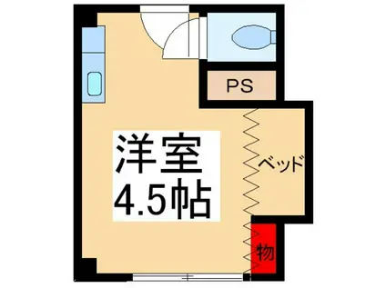 メゾンダイトウ(ワンルーム/2階)の間取り写真