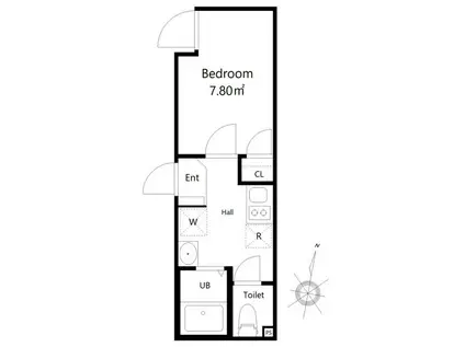 BARNEYS TABATA(1K/3階)の間取り写真