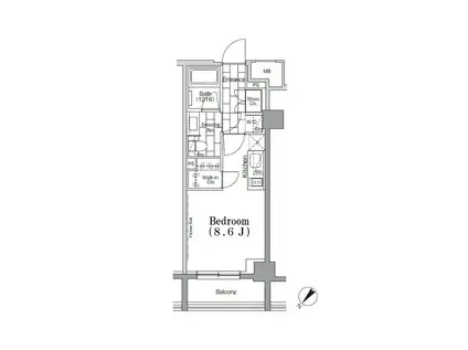 ONE ROOF FLAT TSUKISHIMA(ワンルーム/7階)の間取り写真
