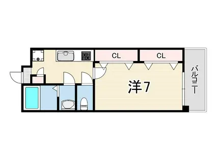 BRICK HOUSE(1K/3階)の間取り写真