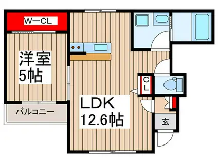 サニーコートII(1LDK/1階)の間取り写真