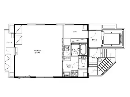 MOGARO GINZA(ワンルーム/4階)の間取り写真