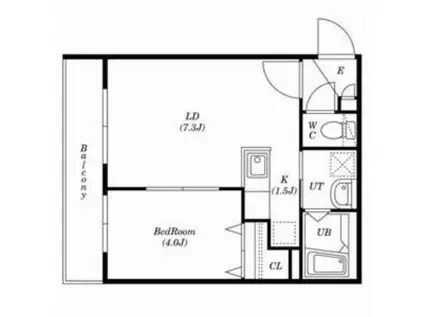 TSUBAKI SQUARE静修学園前ツバキスクエアセイシュウガクエ(1LDK/2階)の間取り写真