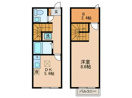 エスポワール西出(1SDK/1階)の間取り写真