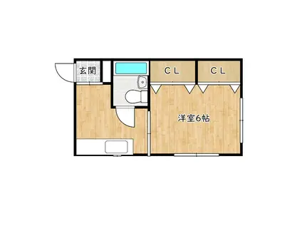 金子ハイツ(2DK/3階)の間取り写真