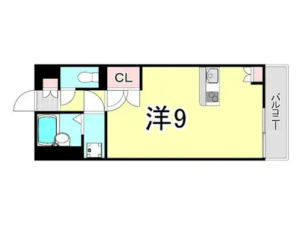 レオネクストコントワール御影弓場(ワンルーム/2階)の間取り写真