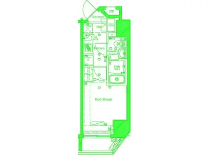 ラフィスタ横浜吉野町2(1K/2階)の間取り写真