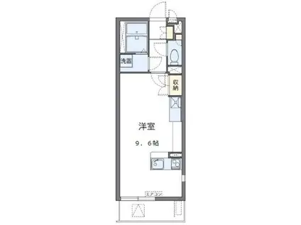 ミランダブルーアゼリア(ワンルーム/2階)の間取り写真