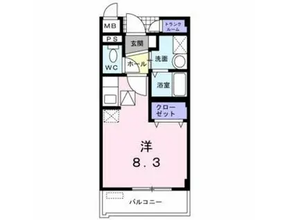 ジュネス大高(1K/1階)の間取り写真