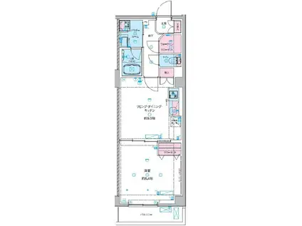 ジェノヴィア桜上水II(1LDK/1階)の間取り写真