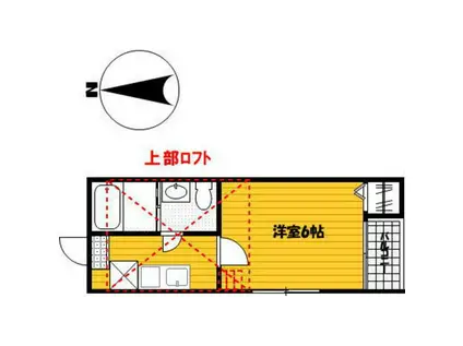 アルゴハイツ下山門(1SK/1階)の間取り写真