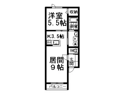 モン・シャトー(1LDK/3階)の間取り写真