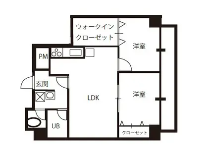 ミレニアム・ステート(2LDK/2階)の間取り写真