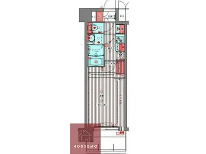 プレサンスNEO上新庄PRIMECRUIS(1K/4階)の間取り写真