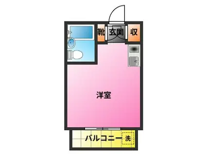 スカイコート元住吉第3(ワンルーム/1階)の間取り写真