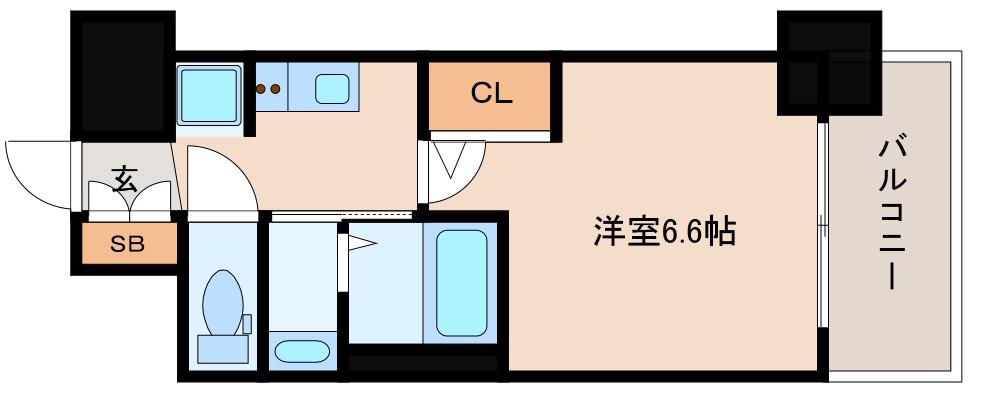 エステムコート新大阪XIVアイシー(1K/7階)の間取り写真