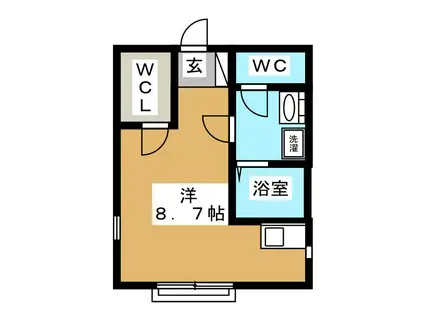 MAITA102(ワンルーム/2階)の間取り写真