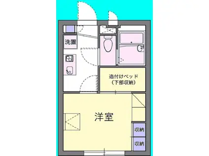 WINDFIELD(1K/1階)の間取り写真