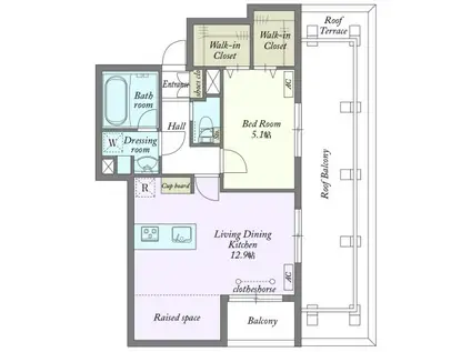 MY STYLE VINTAGE 目黒平町(1LDK/3階)の間取り写真