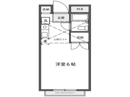 エルム高幡A/B棟(ワンルーム/3階)の間取り写真