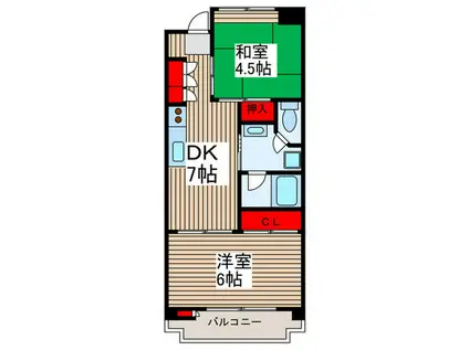 DRホームズ川口元郷(2DK/5階)の間取り写真