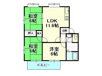 フレグランス泉(3LDK/2階)の間取り写真
