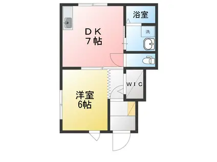 アインブラット(1DK/1階)の間取り写真