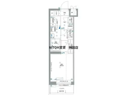 リライア沼袋(1K/2階)の間取り写真