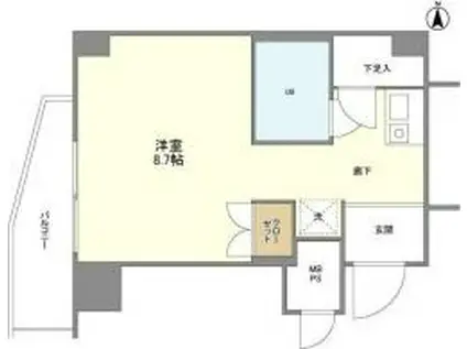 インプルーブ東向島(1K/9階)の間取り写真