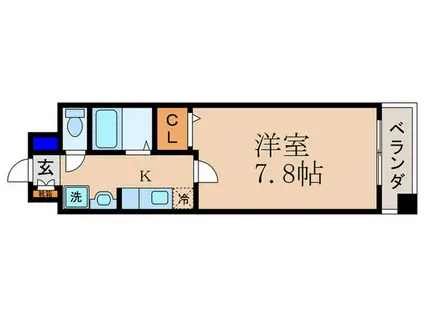 エスタシオン デ ヤマシナ(1K/2階)の間取り写真