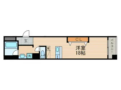 メゾン・ドゥ・クール(ワンルーム/3階)の間取り写真