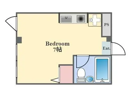 ヴェルドゥーラ祖師谷(ワンルーム/2階)の間取り写真