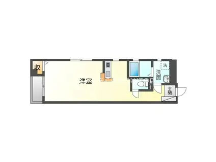 シェ・プランドゥール大国(ワンルーム/2階)の間取り写真