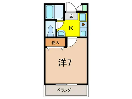 住吉VALORE2(1K/1階)の間取り写真