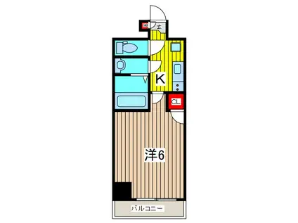 オーキッドレジデンス西川口(1K/6階)の間取り写真