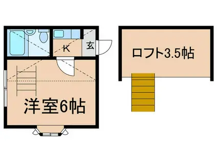 プラザドゥエルバ(1K/1階)の間取り写真