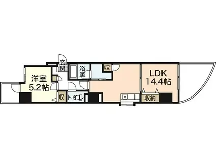 メゾン・ド・ピュア(1LDK/6階)の間取り写真