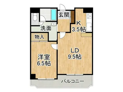 NCウイング5(1LDK/3階)の間取り写真