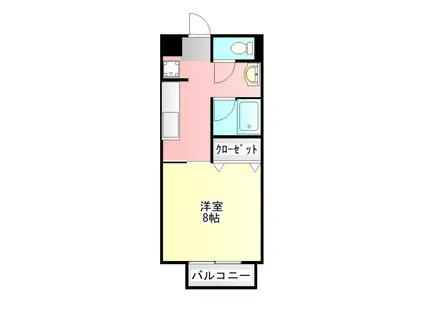 ノーブルFUJII A(1K/1階)の間取り写真