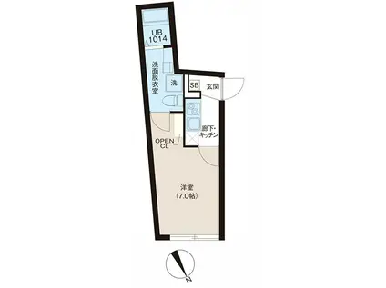 レピュア西巣鴨駅前レジデンス(1K/2階)の間取り写真