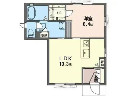 メゾン グリーングラス(1LDK/1階)の間取り写真