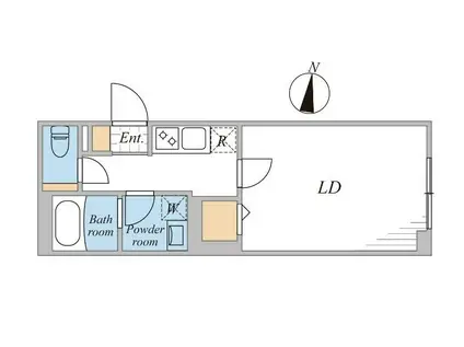LEGALAND桜新町ANNEX(1K/4階)の間取り写真