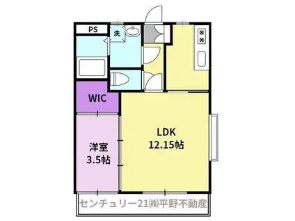 サンステージ(1LDK/2階)の間取り写真