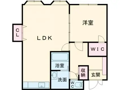 燕スカイマンション(1LDK/1階)の間取り写真