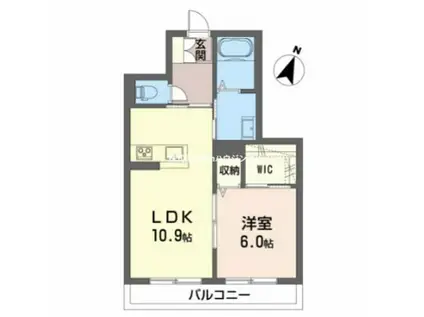 ステーブルレジデンス(1LDK/1階)の間取り写真