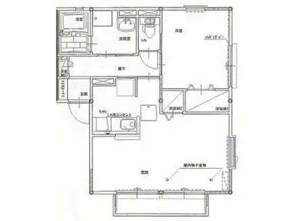 ローゼンブルク(1LDK/2階)の間取り写真