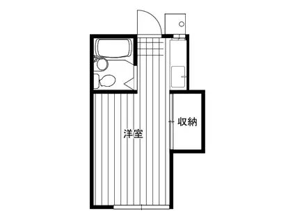 エヌケーハイツ(ワンルーム/1階)の間取り写真