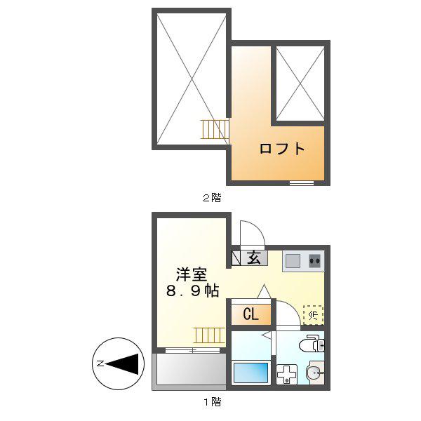 MSSTORY(ワンルーム/1階)の間取り写真