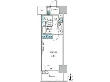 パークアクシス名古屋山王一丁目(1K/8階)の間取り写真