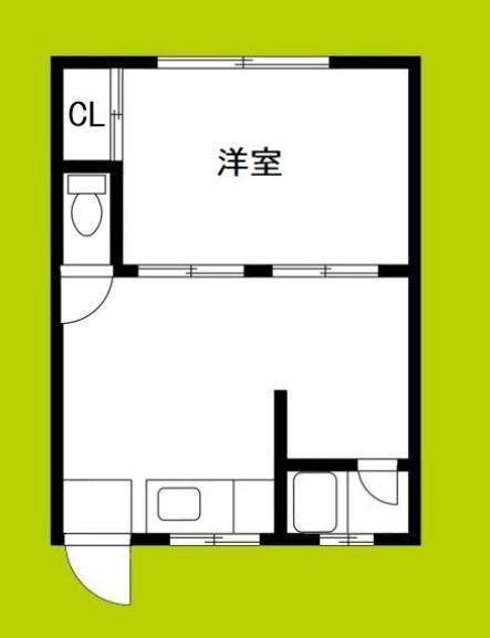 マミーハイツ(1DK/3階)の間取り写真